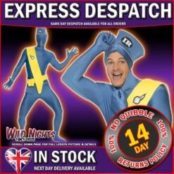 ADULT 1960's THUNDERBIRDS 2ND SKIN W/ SASH & HAT