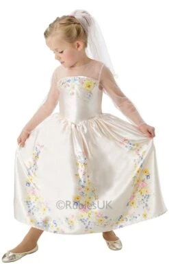 Disney Cinderella Live Action Wedding Dress Small Age 3-4