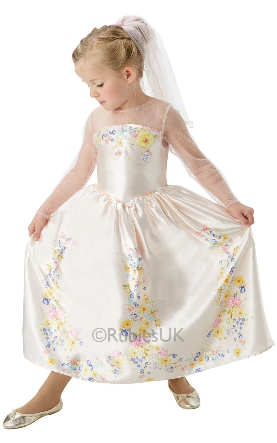 Disney Cinderella Live Action Wedding Dress Small Age 3-4 3 Disney Cinderella Live Action Wedding Dress Small Age 3-4