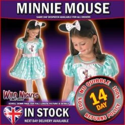 Disney Girls Green Cup Cake Minnie Mouse Costume