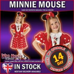 Girls Disney ~ Red Glitz Minnie Mouse Costume