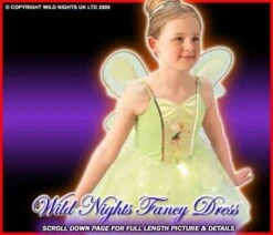 GIRLS~ DLX DISNEY FAIRIES TINKERBELL LIGHT UP LARGE AGE 7-8