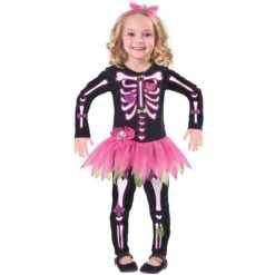 AMSCAN Girls Fancy Bones Halloween Costume