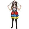 Girls Halloween Day Of The Dead Girl Fancy Dress Costume