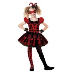 AMSCAN Girls Harlequin Cutie Halloween Costume