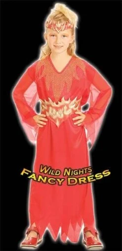 HALLOWEEN FANCY DRESS FUN GIRLS FLAMING HOT WITCH