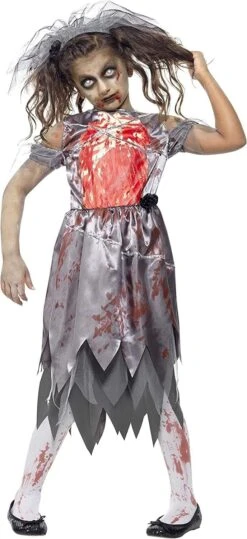 Smiffys Halloween Girl's Zombie Bride Costume