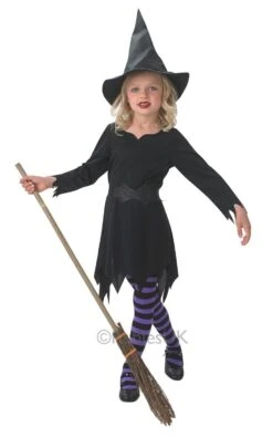 Halloween Girls Black Sorceress Witch Costume