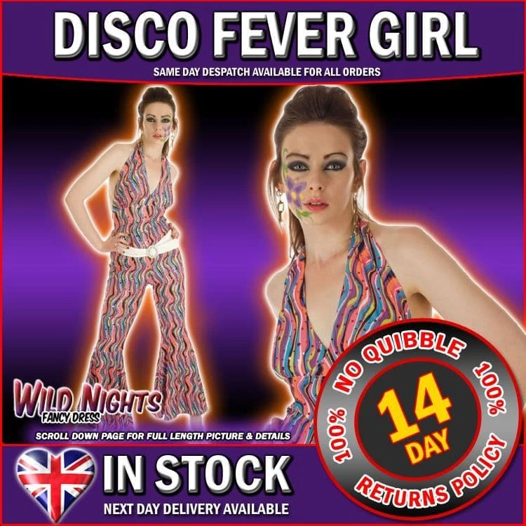 Ladies 1970's Disco Fever Costume 3 Ladies 1970's Disco Fever Costume