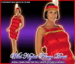 Creative LADIES CHARLESTON DRESS RED MEDIUM 10-12