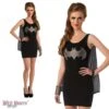 Ladies Rhinestone Batgirl Tank Dress 2 Ladies Rhinestone Batgirl Tank Dress -Halloween Costume Store ladies rhinestone batgirl tank dress 50151 p