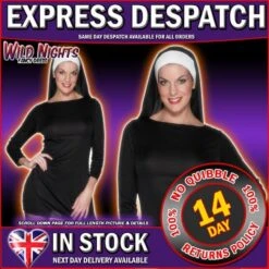 Smiffys Ladies Sexy Short Nun Costume