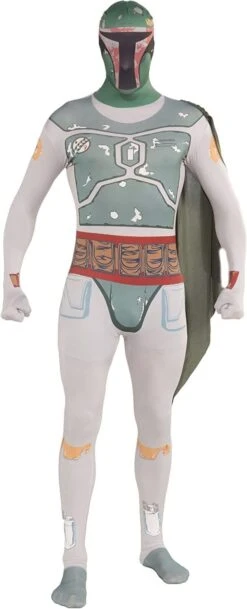 Mens Star Wars 2nd Skin Boba Fett Jumpsuit Costume