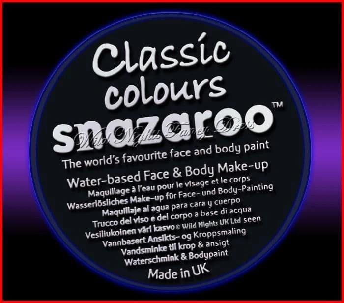 SNAZAROO 50 FACE PAINT 18ML POT BLACK 3 SNAZAROO 50 FACE PAINT 18ML POT BLACK