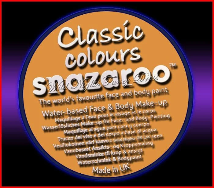 SNAZAROO 50 FACE PAINT 18ML POT OCHRE YELLOW 3 SNAZAROO 50 FACE PAINT 18ML POT OCHRE YELLOW