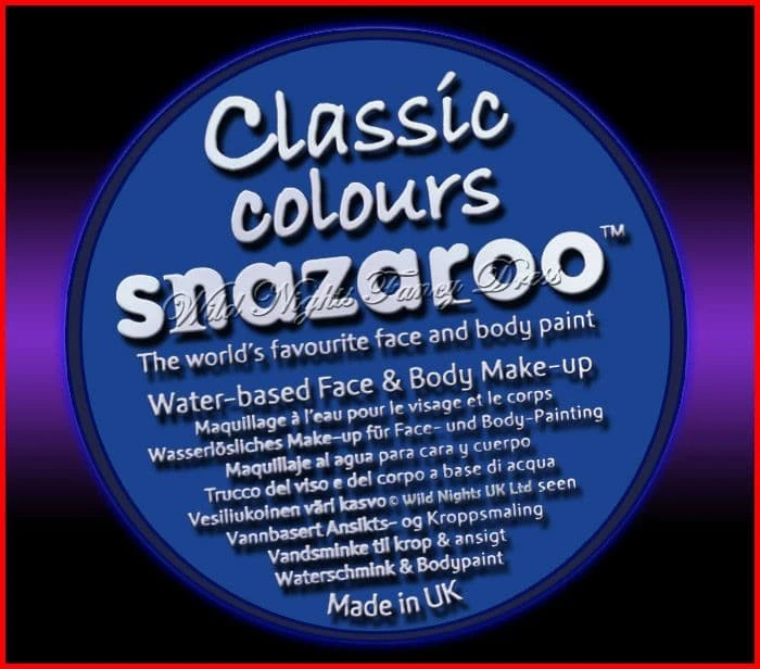 SNAZAROO 50 FACE PAINT 18ML POT ROYAL BLUE 3 SNAZAROO 50 FACE PAINT 18ML POT ROYAL BLUE