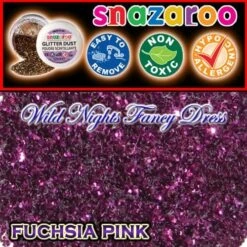 SNAZAROO FACE PAINT GLITTER DUST FUCHSIA PINK 12ML TUB