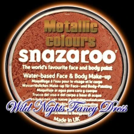 SNAZAROO METALLIC / ELECTRIC FACE PAINT METALLIC COPPER 18ML 3 SNAZAROO METALLIC / ELECTRIC FACE PAINT METALLIC COPPER 18ML