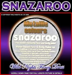 SNAZAROO METALLIC / ELECTRIC FACE PAINT METALLIC SILVER 18ML