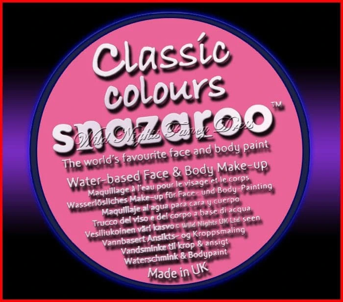 SNAZAROO PROFESSIONAL FACE PAINT 75ML POT BRIGHT PINK 3 SNAZAROO PROFESSIONAL FACE PAINT 75ML POT BRIGHT PINK
